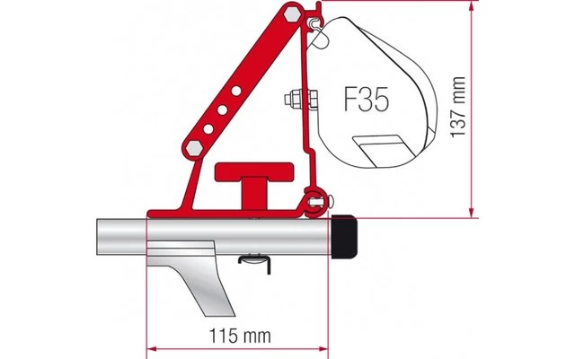 Fiamma Halterung Kit Auto F35 Pro Dachmontage 1 Fiamma Halterung Kit Auto F35 Pro Dachmontage