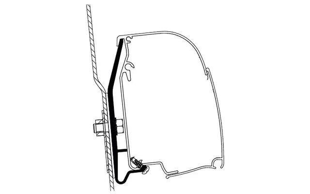 Thule Westfalia Nugget High Roof Markisenadapter Set 1 Thule Westfalia Nugget High Roof Markisenadapter Set