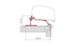 Fiamma Adapter Caravan Roof 400 CM Passend Für F80 F65