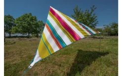 Bent Zip-Canvas Single Verbindbares Sonnensegel 250 X 250 X 250 Cm Weiß Gestreift Karibik -Bester Zelt Geschäft 691805 4862594 1