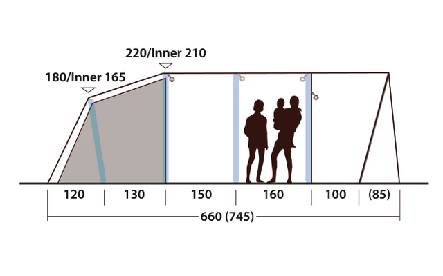 Outwell Hayward Lake 6ATC Aufblasbares Tunnelzelt 6 Personen 7 Outwell Hayward Lake 6ATC Aufblasbares Tunnelzelt 6 Personen – Bild 7