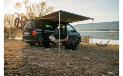 Fiamma F45s 260 Markise Für Rechtslenker VW T5/T6 Multivan/Transporter Tuchfarbe Royal Grey 260 Cm Gehäusefarbe Titanium -Bester Zelt Geschäft 814985 5295284 1